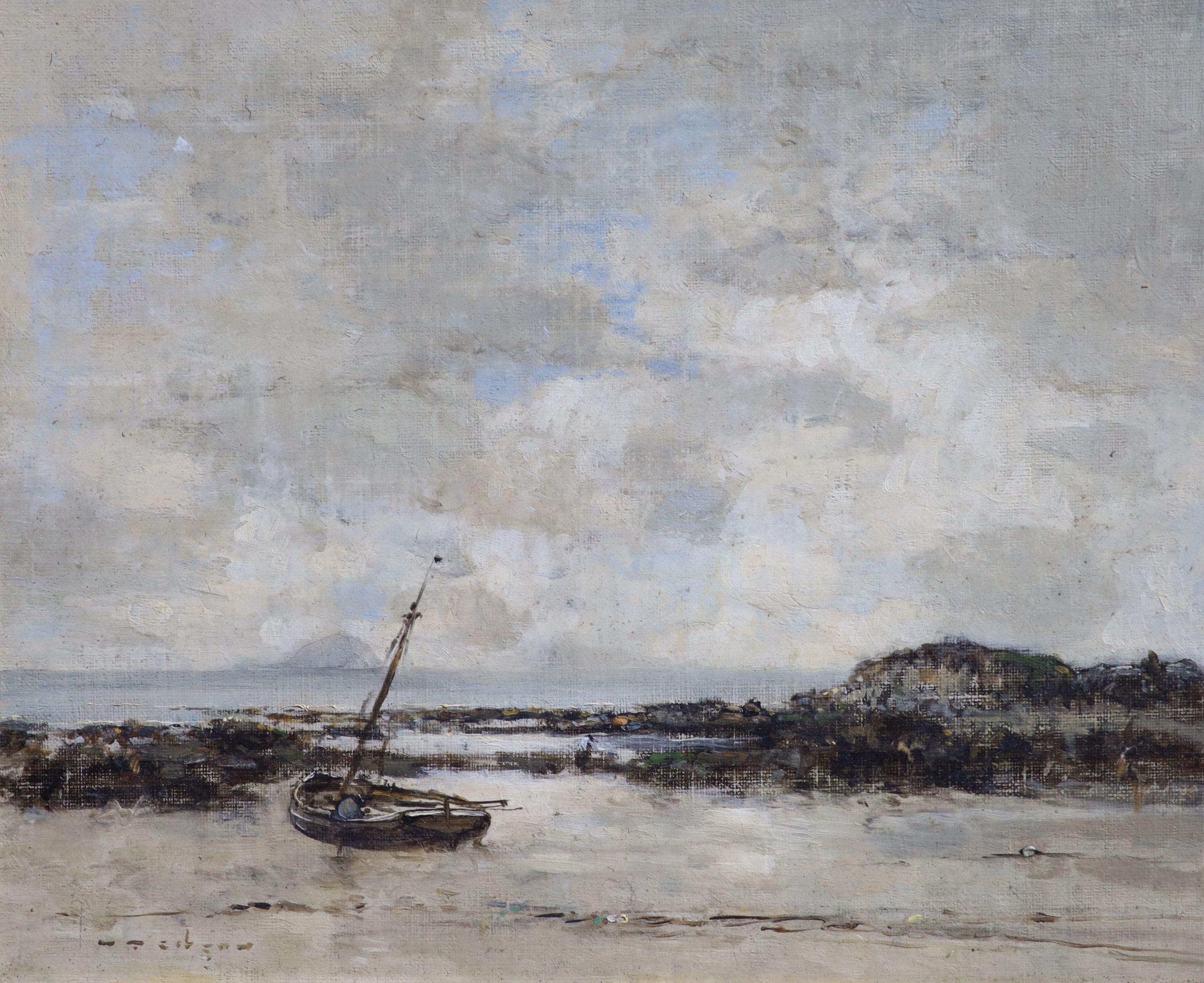 William Alfred Gibson (1866-1931), The Ufay from Arran, Oil on panel, 22.5 x 28cm.